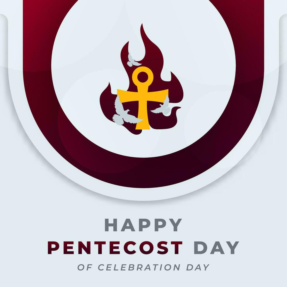 Happy Pentecost Day Celebration Vector Design Illustration for Background, Poster, Banner, Advertising, Greeting Card