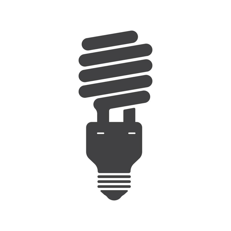 cfl lámpara icono, energía ahorrador luz, electricidad símbolo aislado vector ilustración.