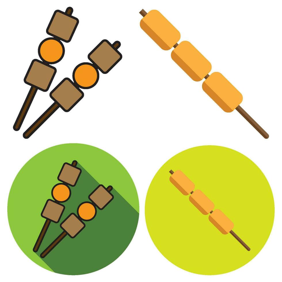 vector de icono satay