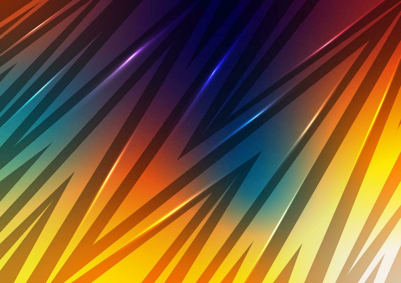 Abstract speed line yellow thunder gradient dark background vector