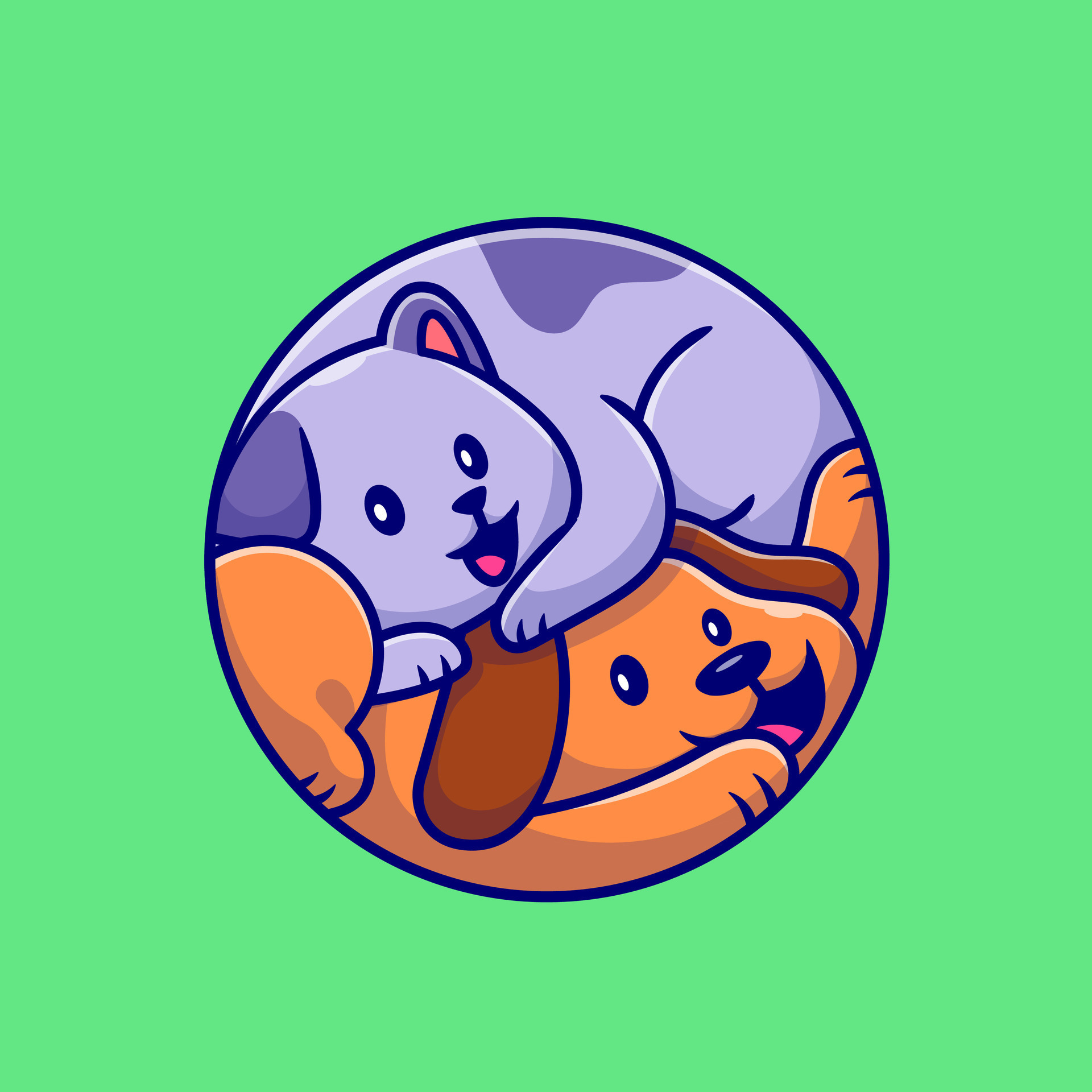 Premium Vector  Cute couple cat hug love cartoon vector icon illustration  animal nature icon concept isolated