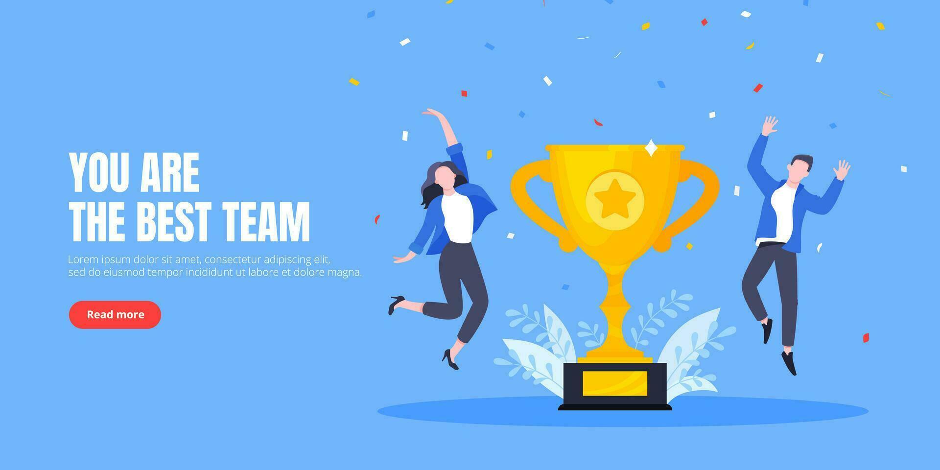 Employee recognition or proud workers of the month business concept. vector