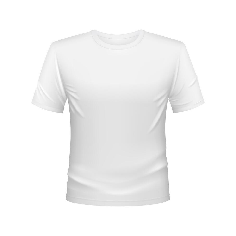 White tshirt for men isolated 3d vector mockup 26365526 Vector Art at ...