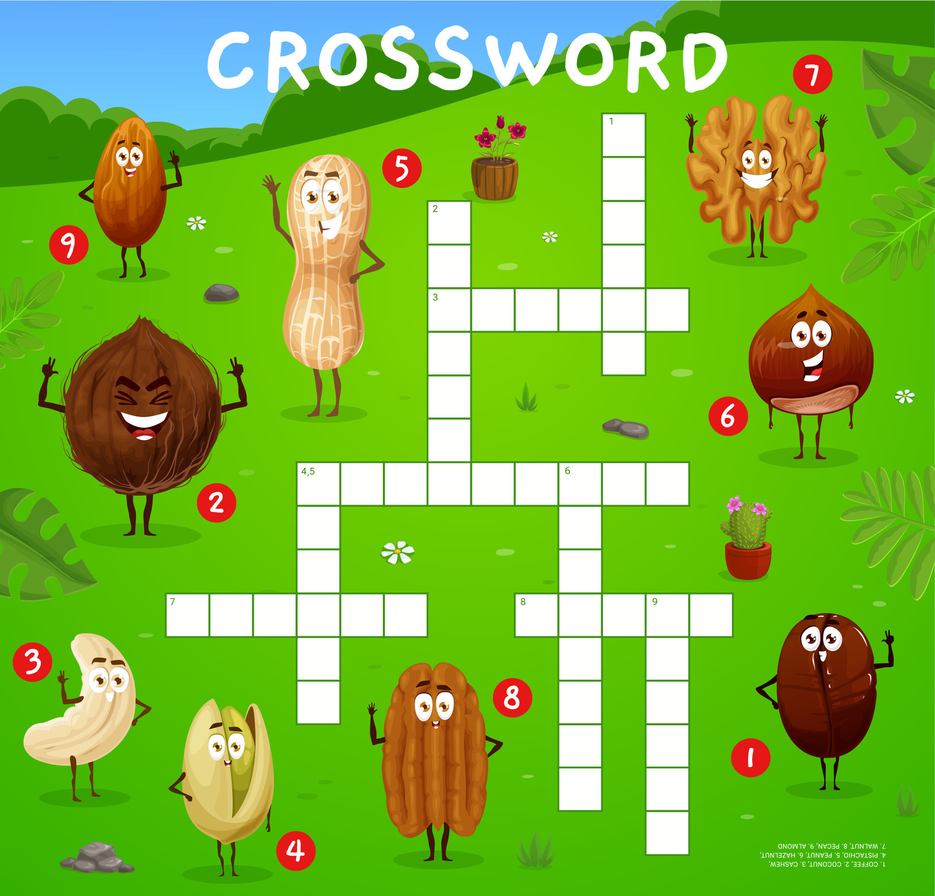 Crossword quiz game grid cartoon nut characters 26365696 Vector Art at Vecteezy Crossword quiz game grid cartoon nut characters 26365696 Vector Art at Vecteezy