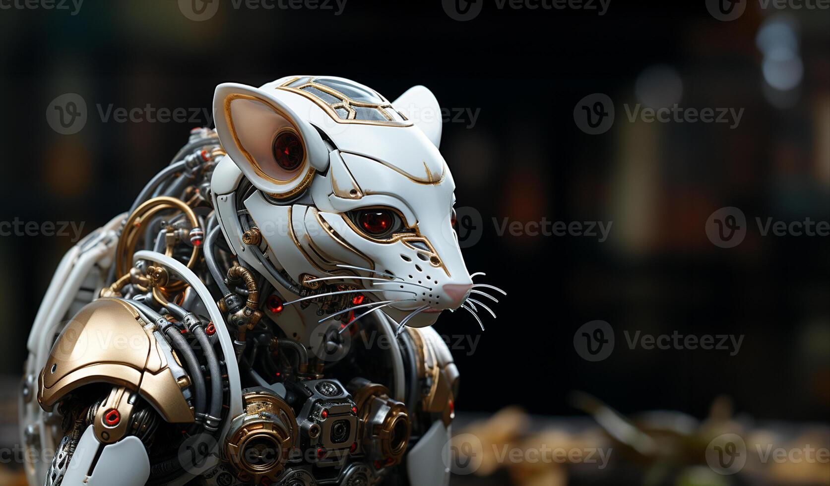 robot mouse futuristic. photo