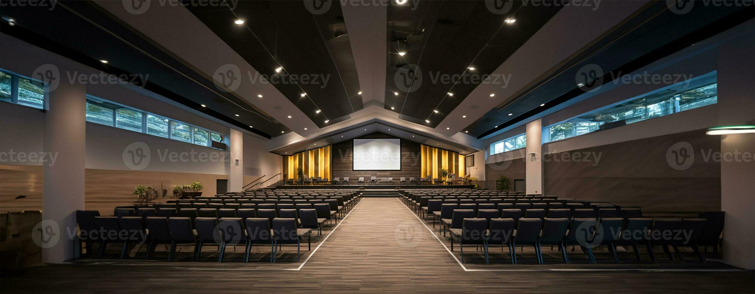 a spacious hall. AI Generated photo