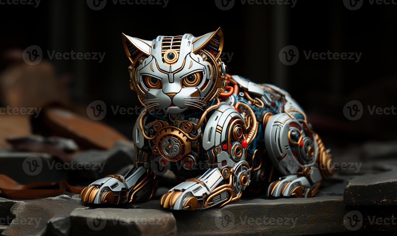 robot cat futuristic. photo
