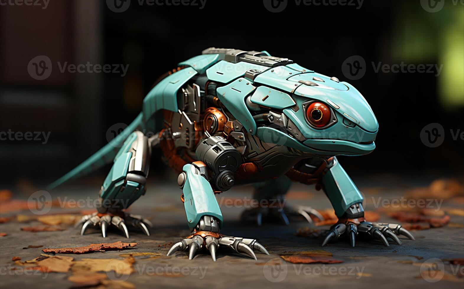 robot lizard futuristic. photo