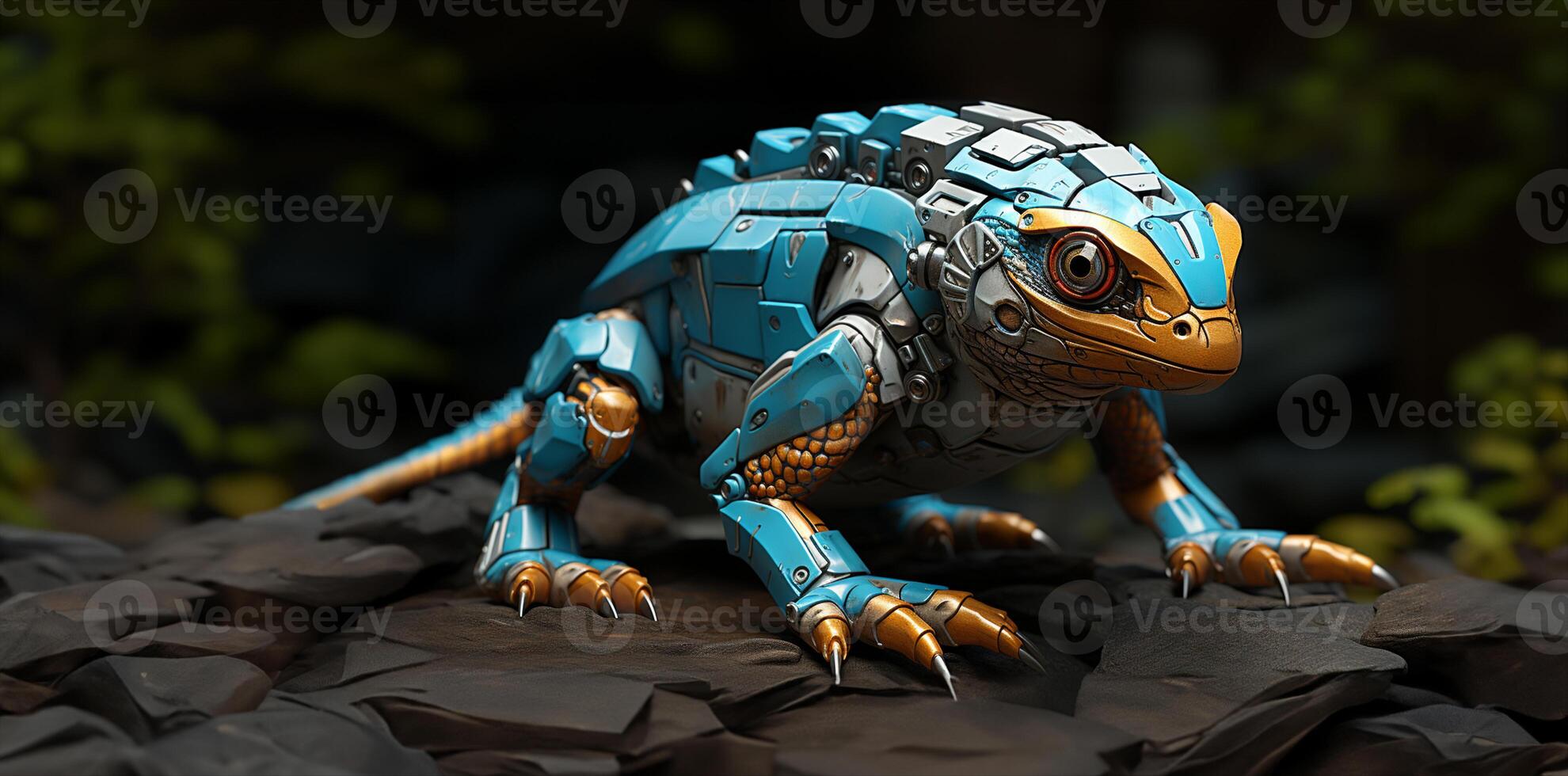 robot lizard futuristic. photo