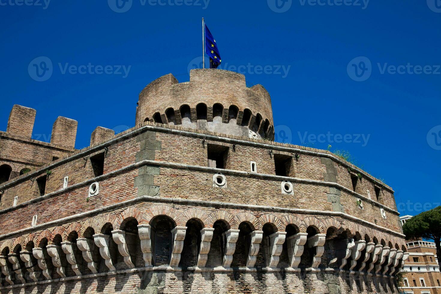 The beautiful Mausoleum of Hadrian also called Sant Angelo Castle built on the year 139 AD photo