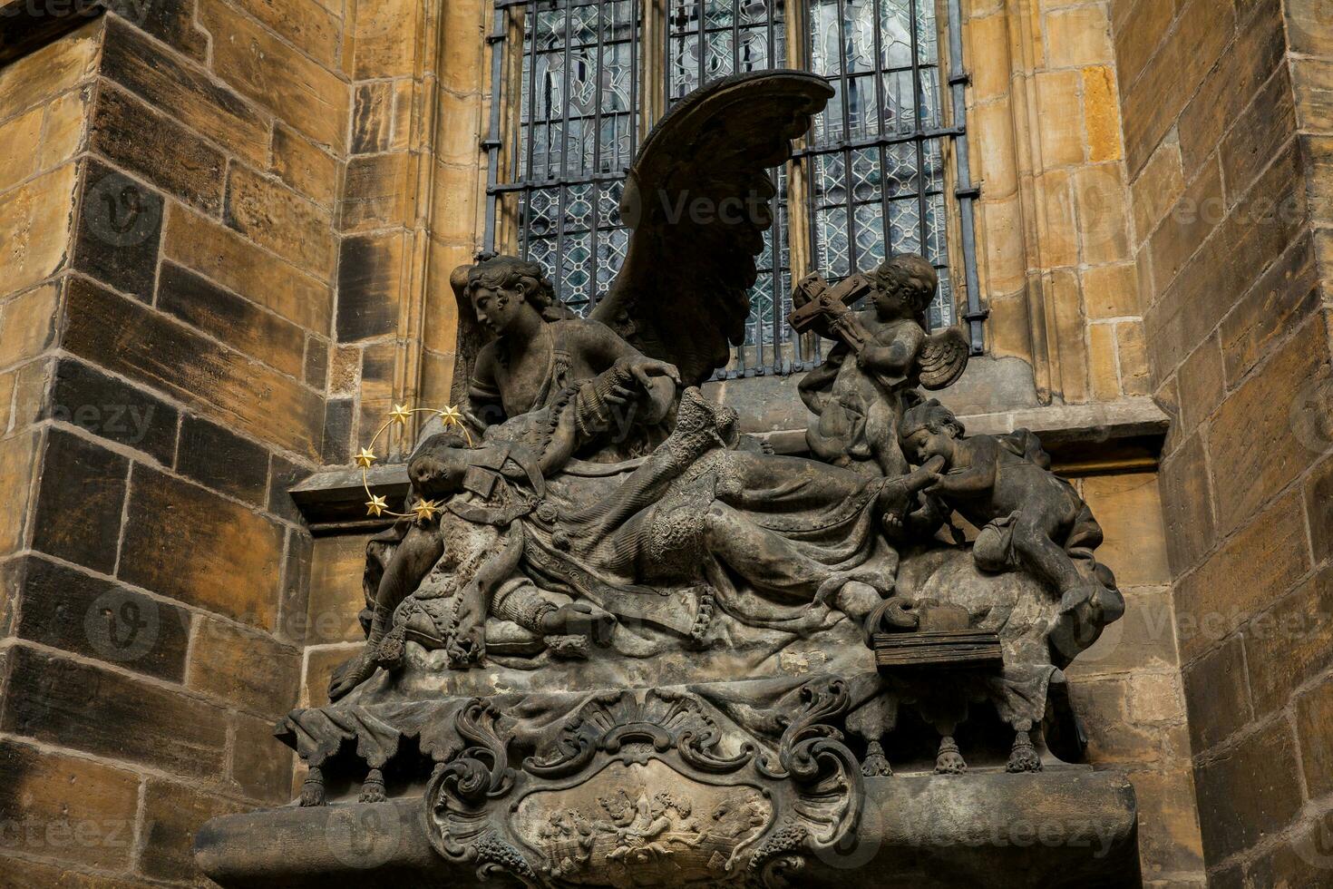 Details of the facade of the Metropolitan Cathedral of Saints Vitus, Wenceslaus and Adalbert in Prague photo