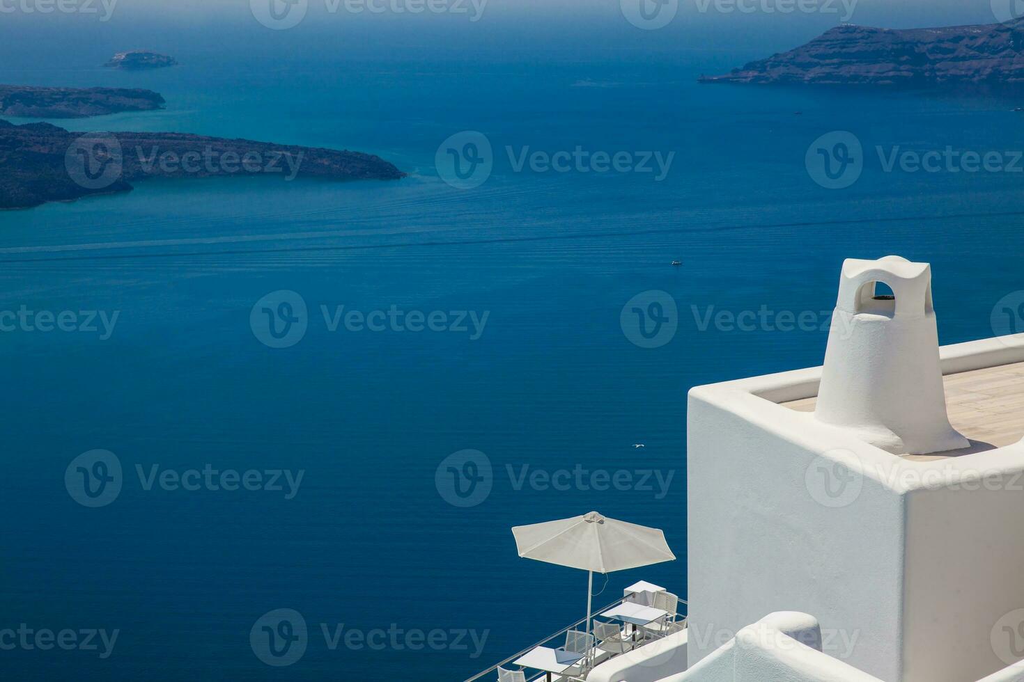 The beautiful architecture of the cities in Santorini Island photo