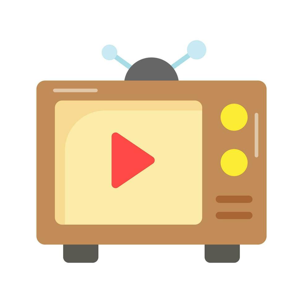 Modern vector of television, vintage tv icon in editable style