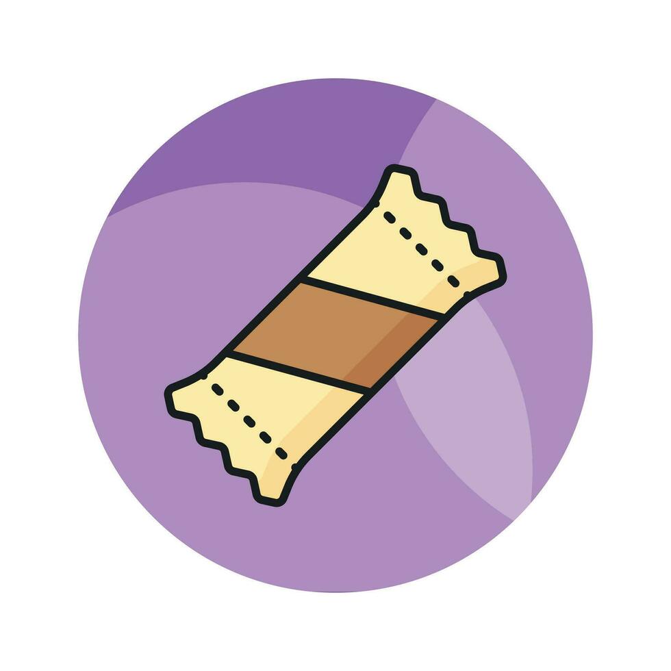 Chocolate candy vector design in modern style, isolated on white background