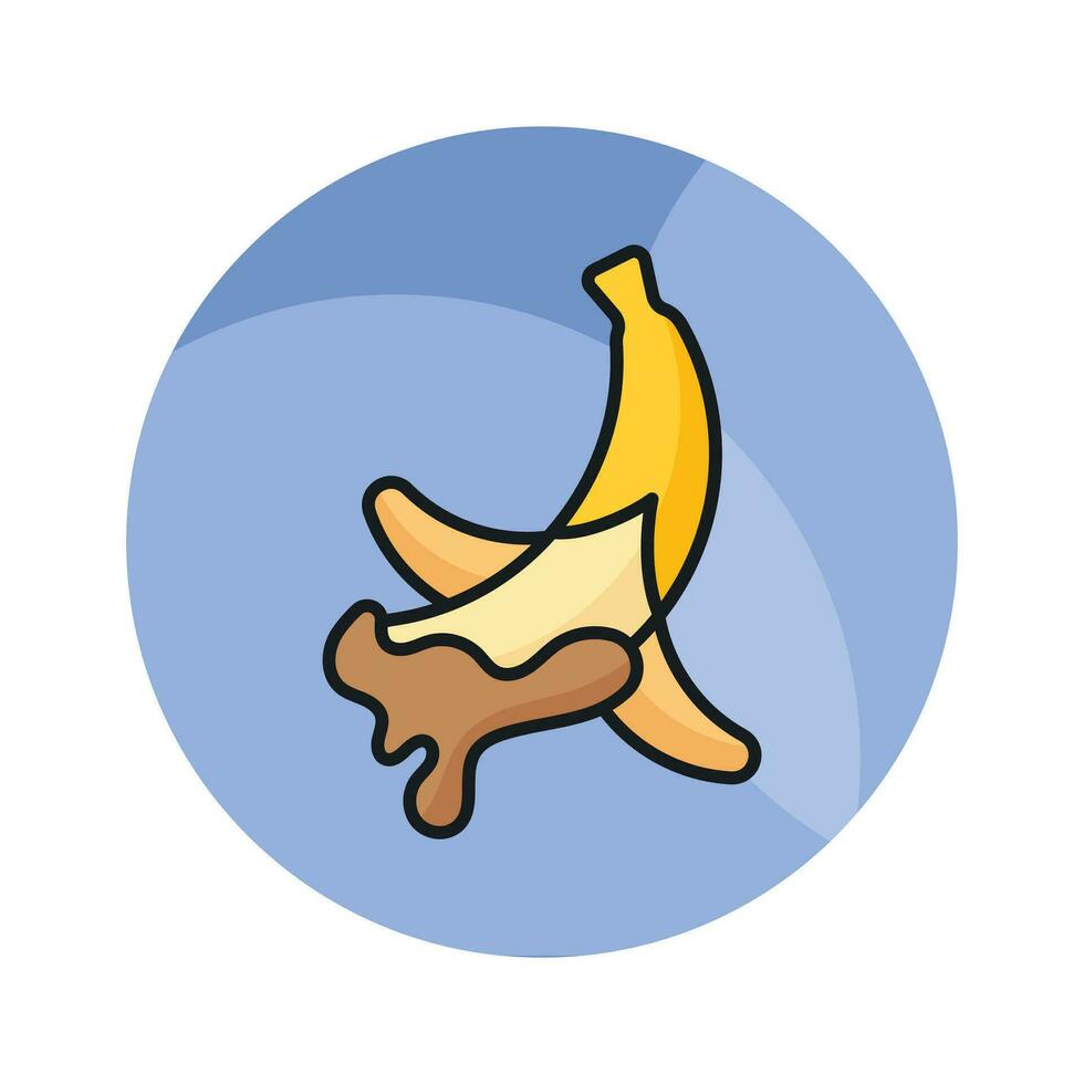 An amazing chocolate dipped banana vector design, modern flat style