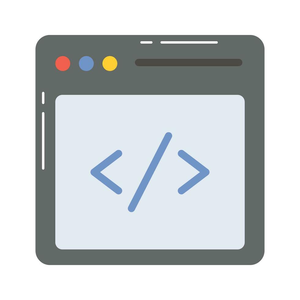 Editable vector of web coding, web development icon