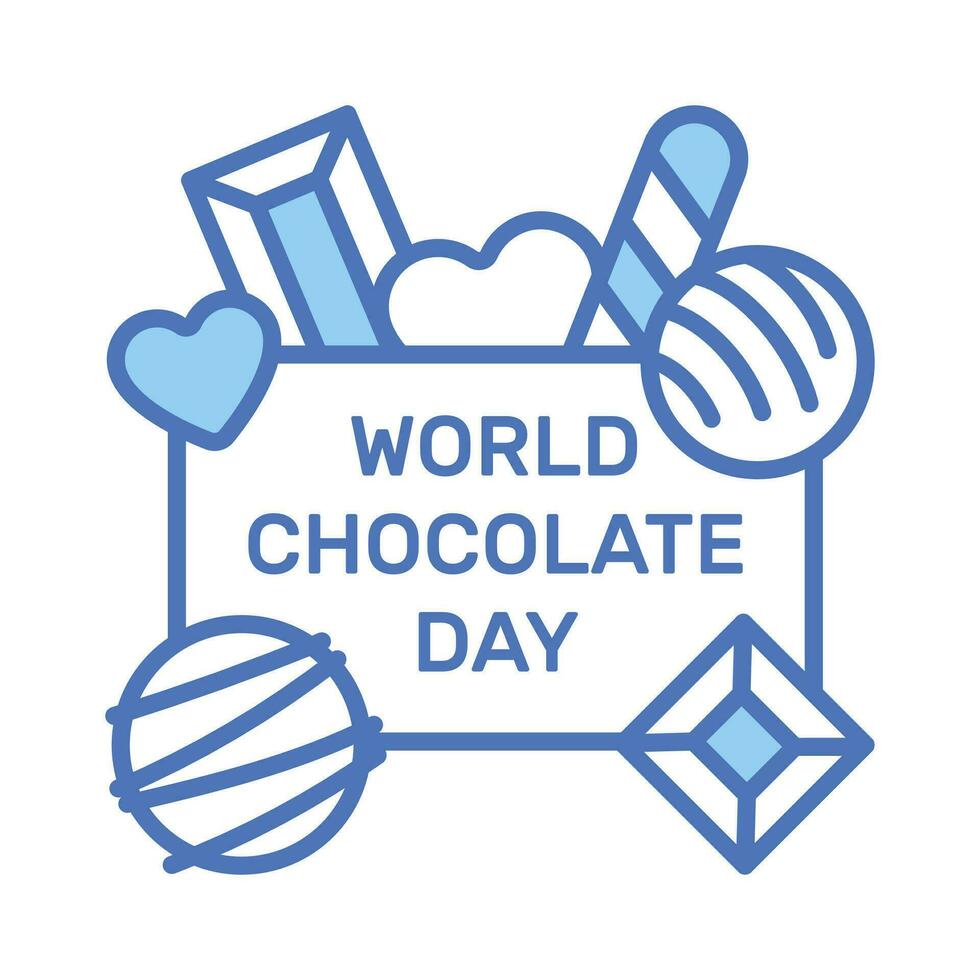 World chocolate day vector design in modern design style, premium icon