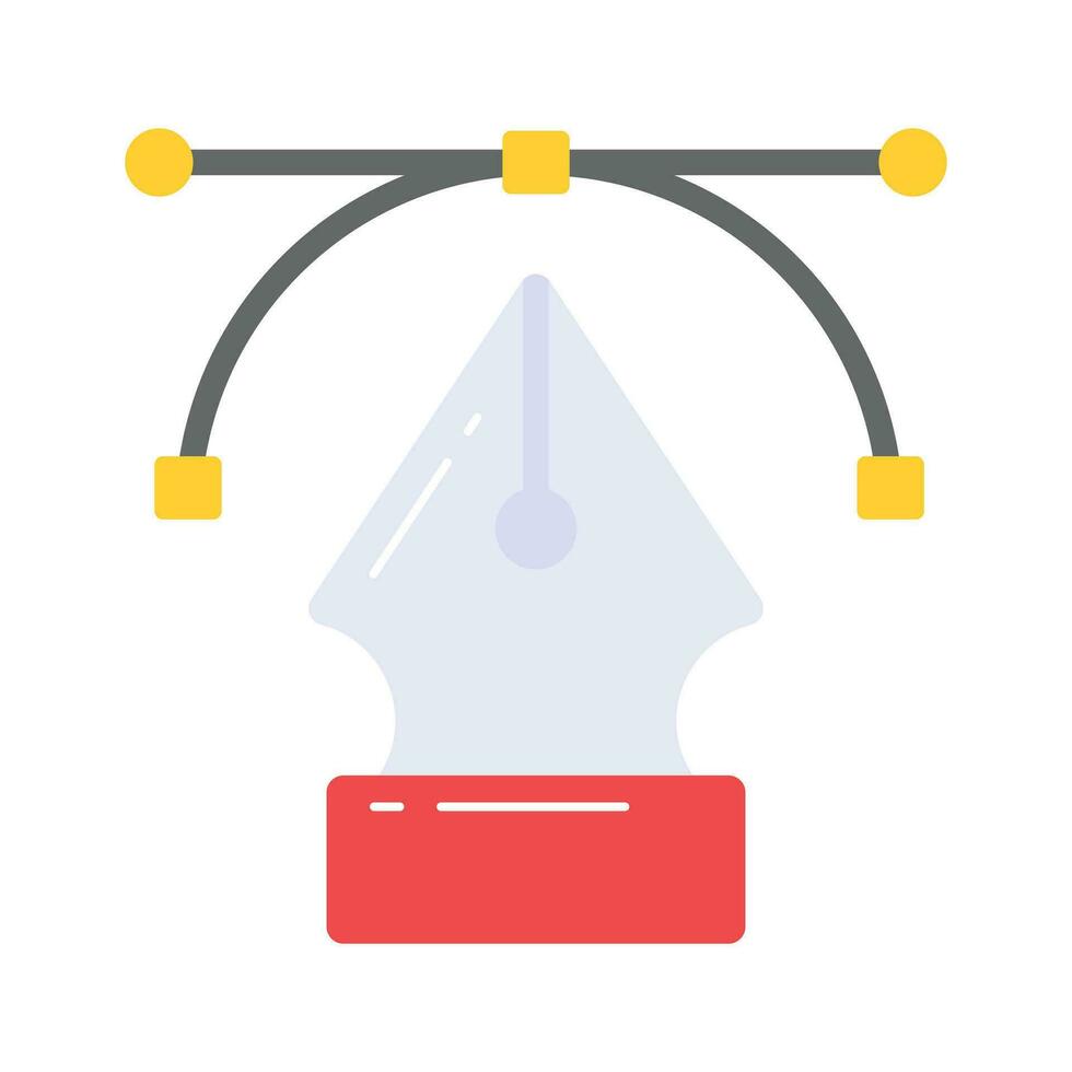 Get hold on this creative icon of pen tool, modern flat style vector
