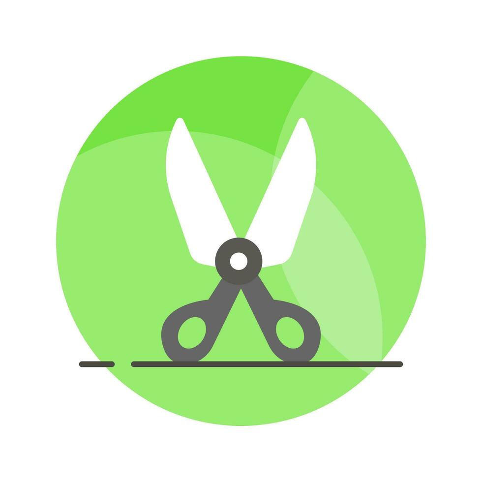 Scissors flat style icon, used for cutting purpose vector