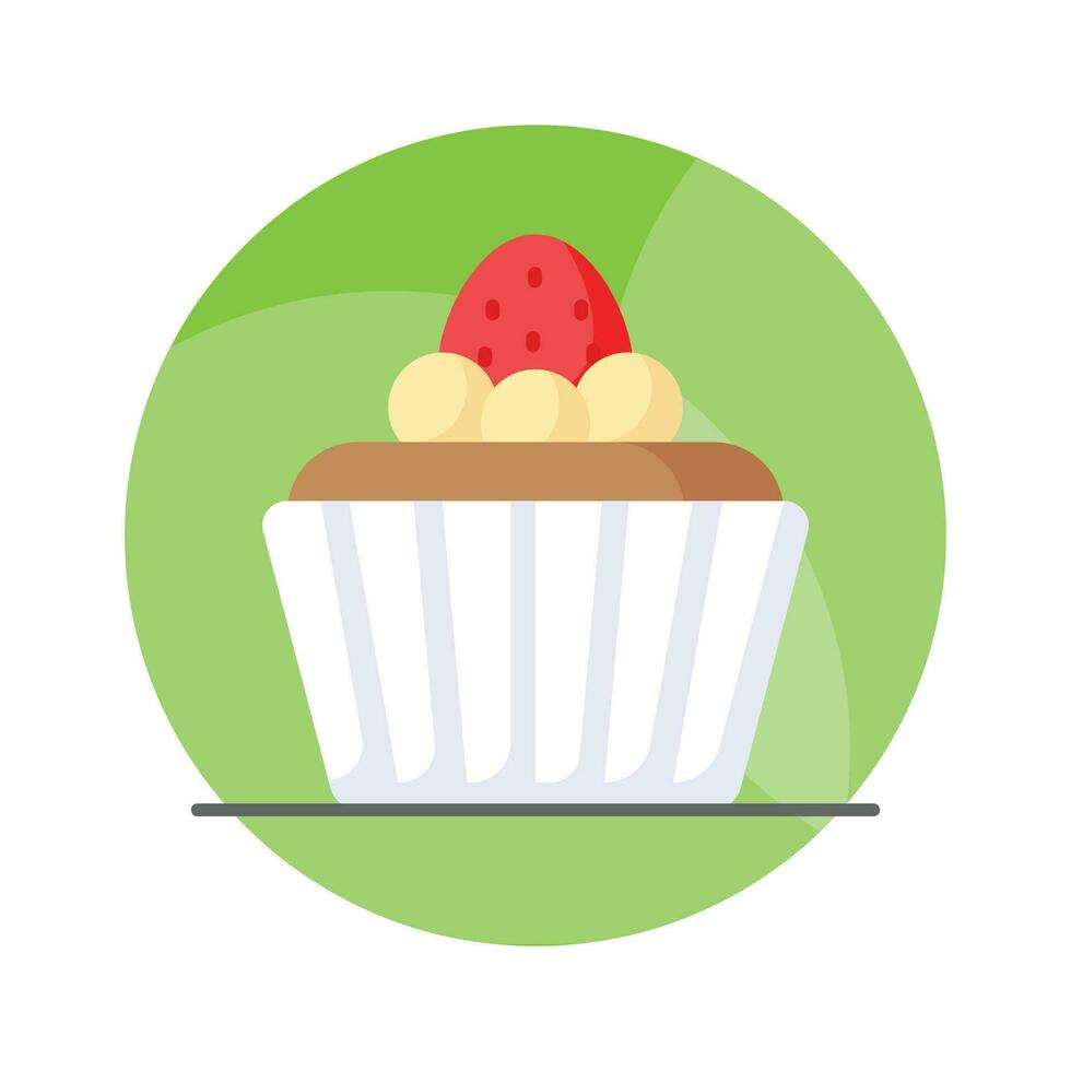 Grab this carefully crafted vector of cupcake in modern style, premium icon