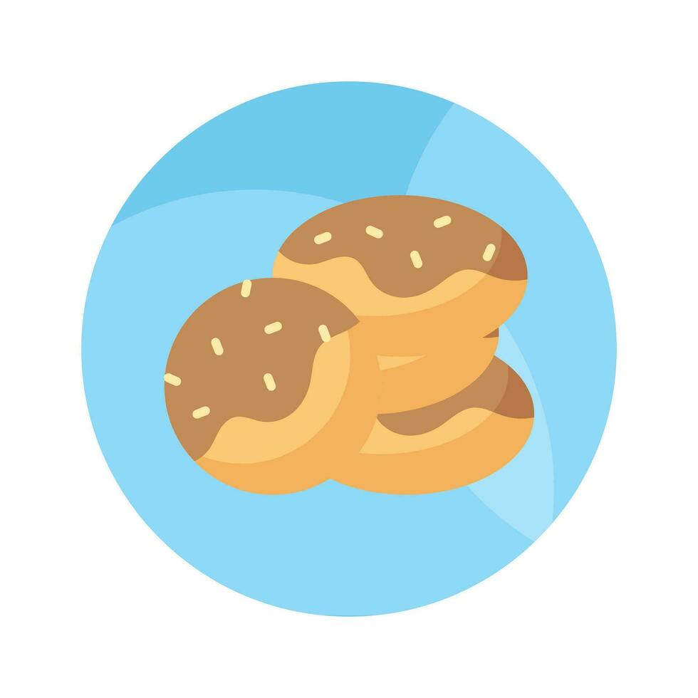Delicious chocolate cookies in modern design style, easy to use and download vector