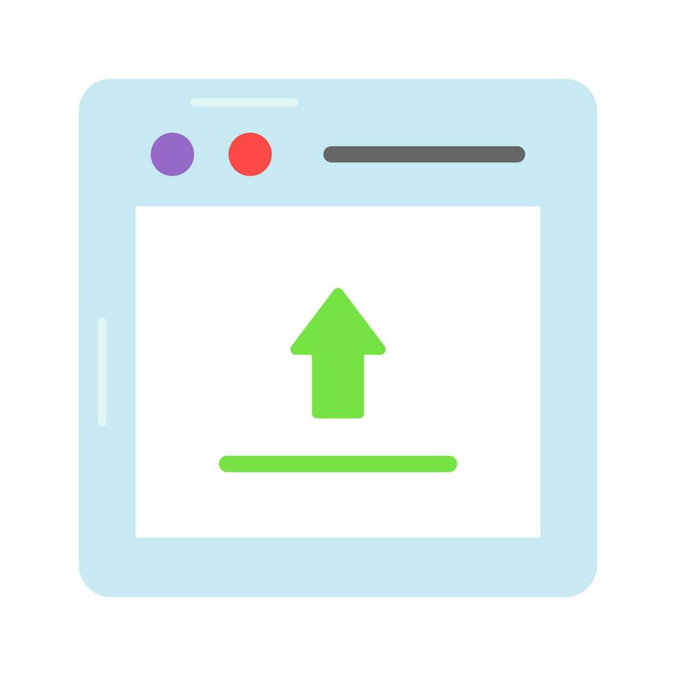 Ready to use flat icon of web uploading in editable style, up for premium use vector