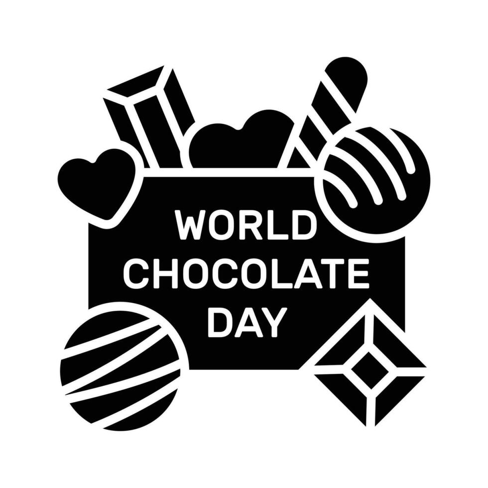 World chocolate day vector design in modern design style, premium icon