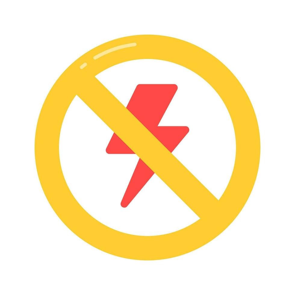 A customizable vector design of flash off in trendy style, ready to use