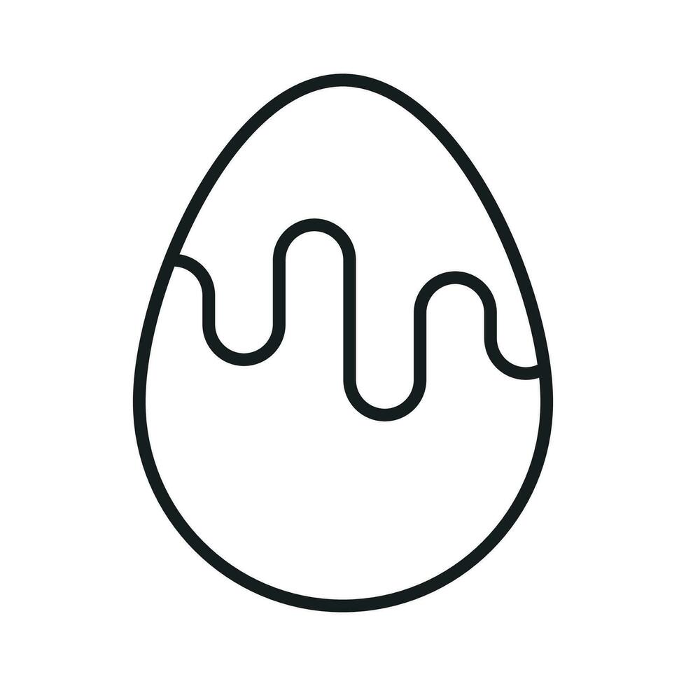 Chocolate dipped egg icon, cacao egg vector isolated on white background