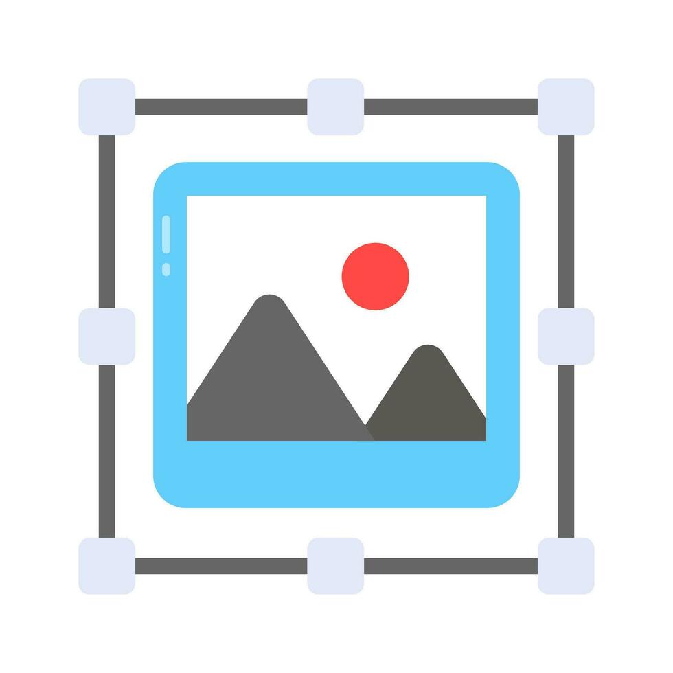 Grab this creative design vector of image resize in modern style