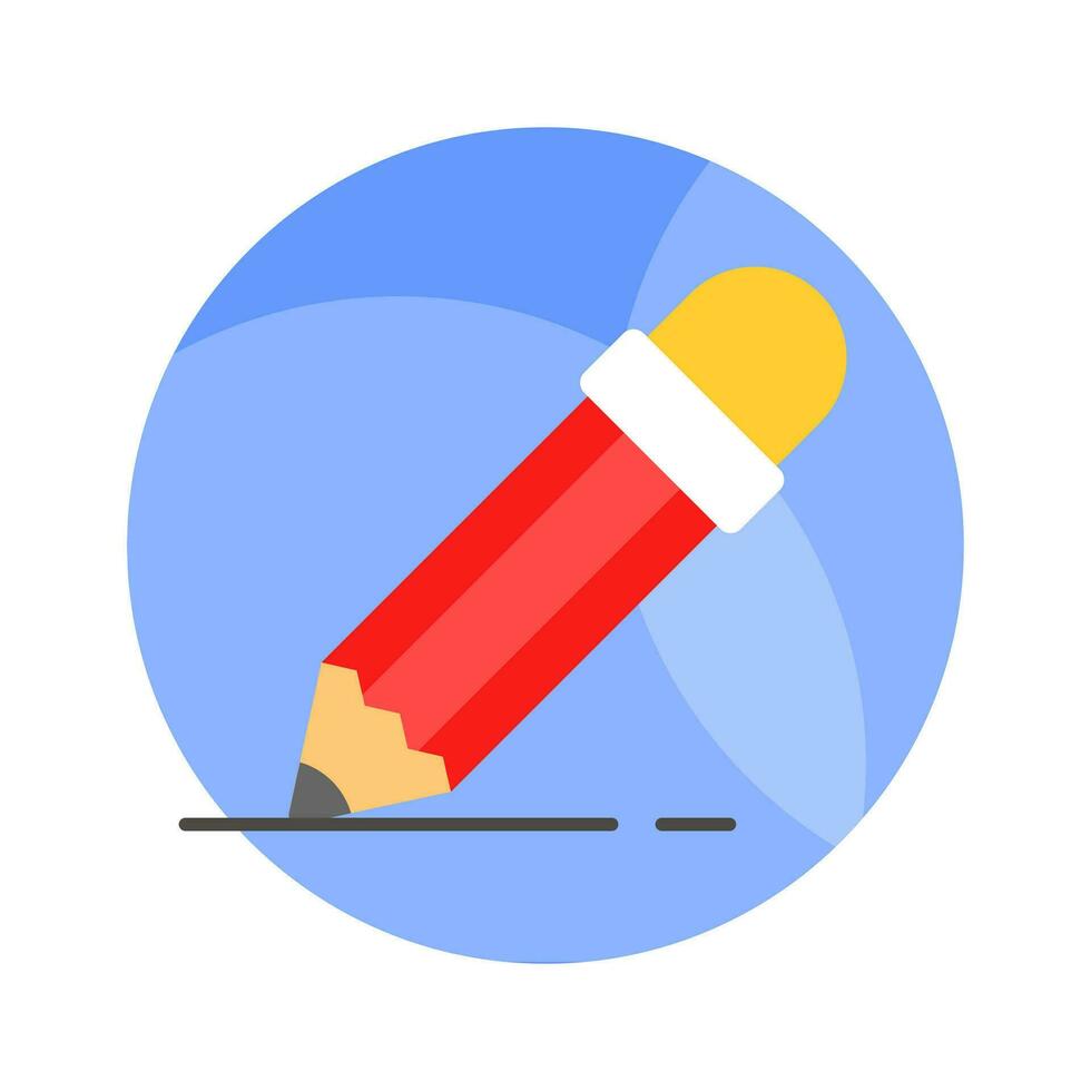 Grab this beautifully designed icon of pencil in modern flat style vector