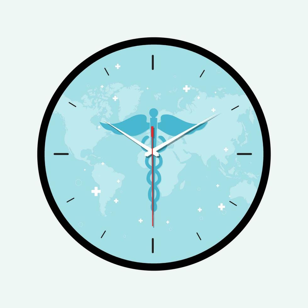 A Clock design for healthcare,doctor clock design vector