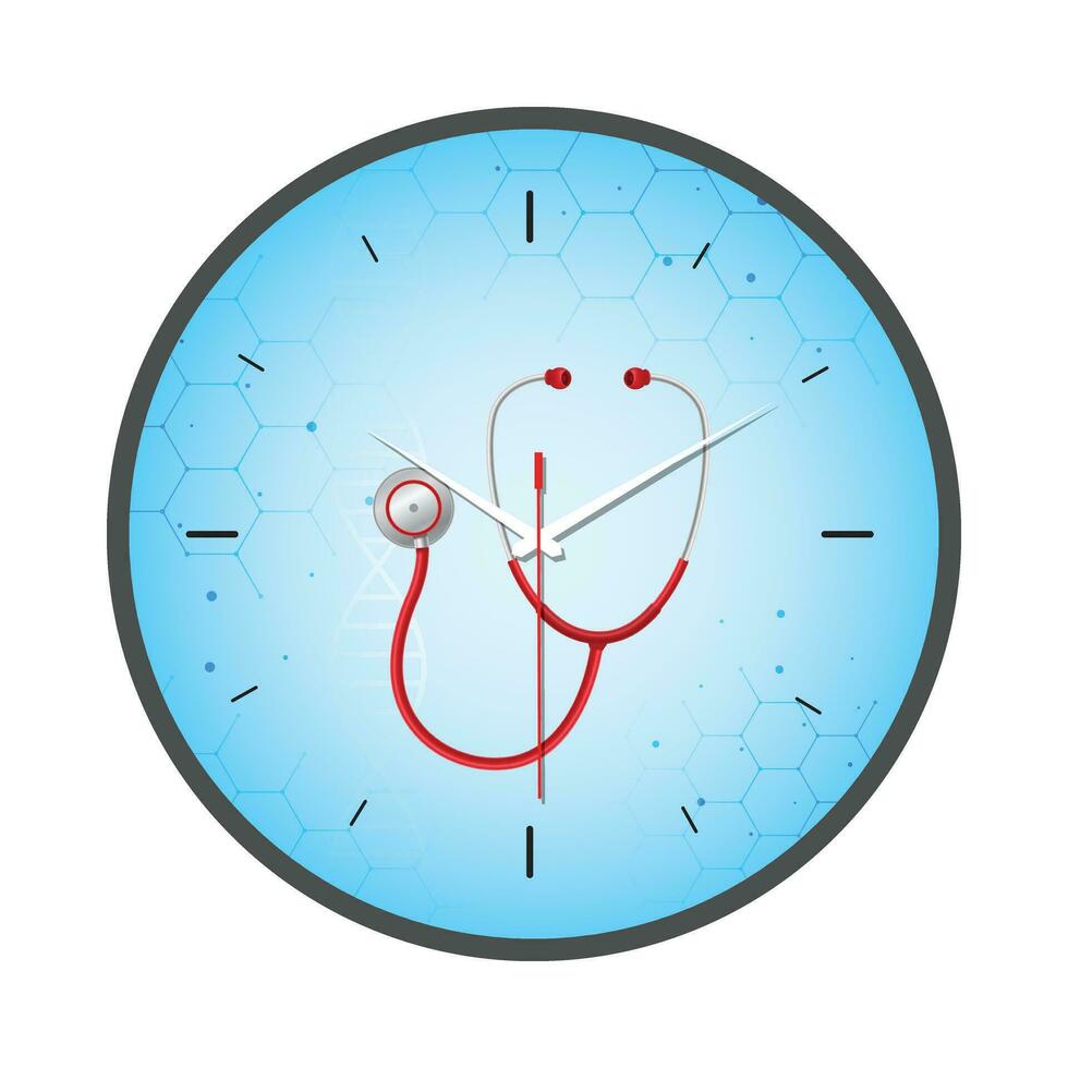 A Clock design for healthcare,doctor clock design vector