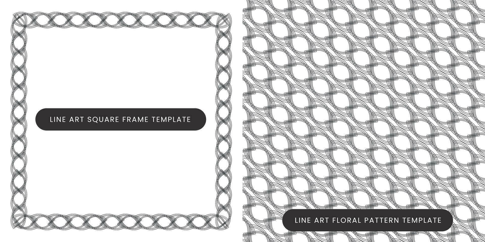 Line pattern background and border design vector