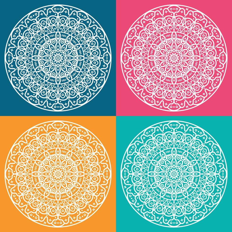 Modern Mandala Design And Template vector