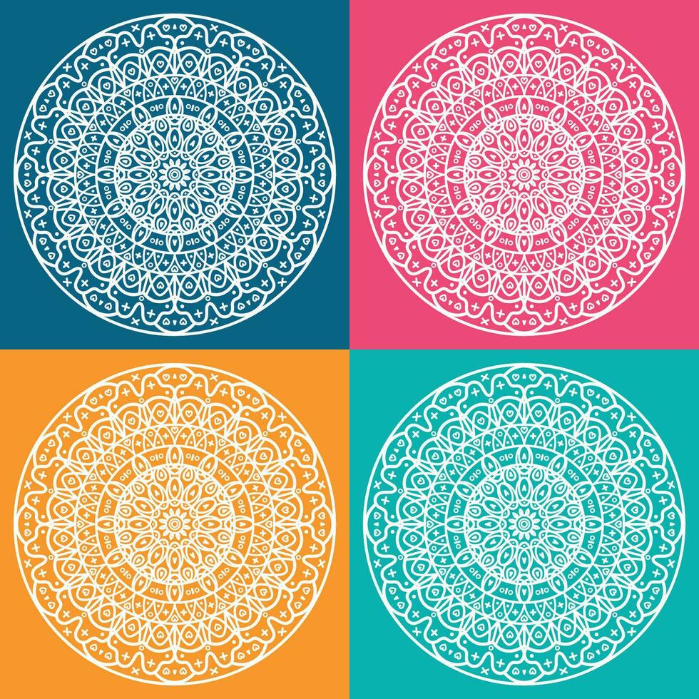 Modern Mandala Design And Template vector