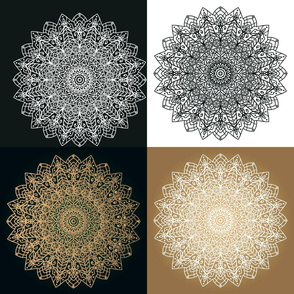 nuevo mandala diseño y modelo vector