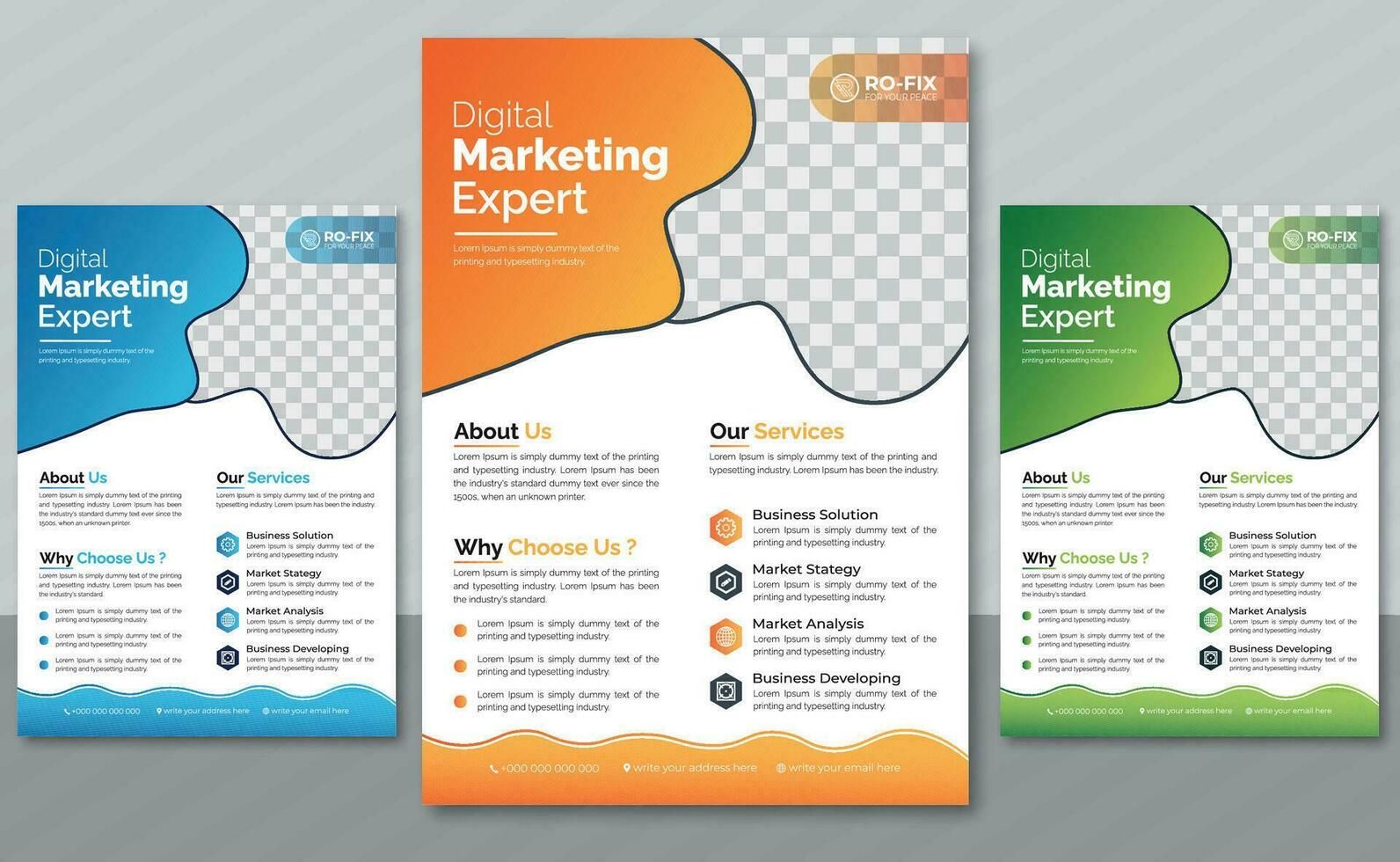 Professional Business Flyer Design For your company vector