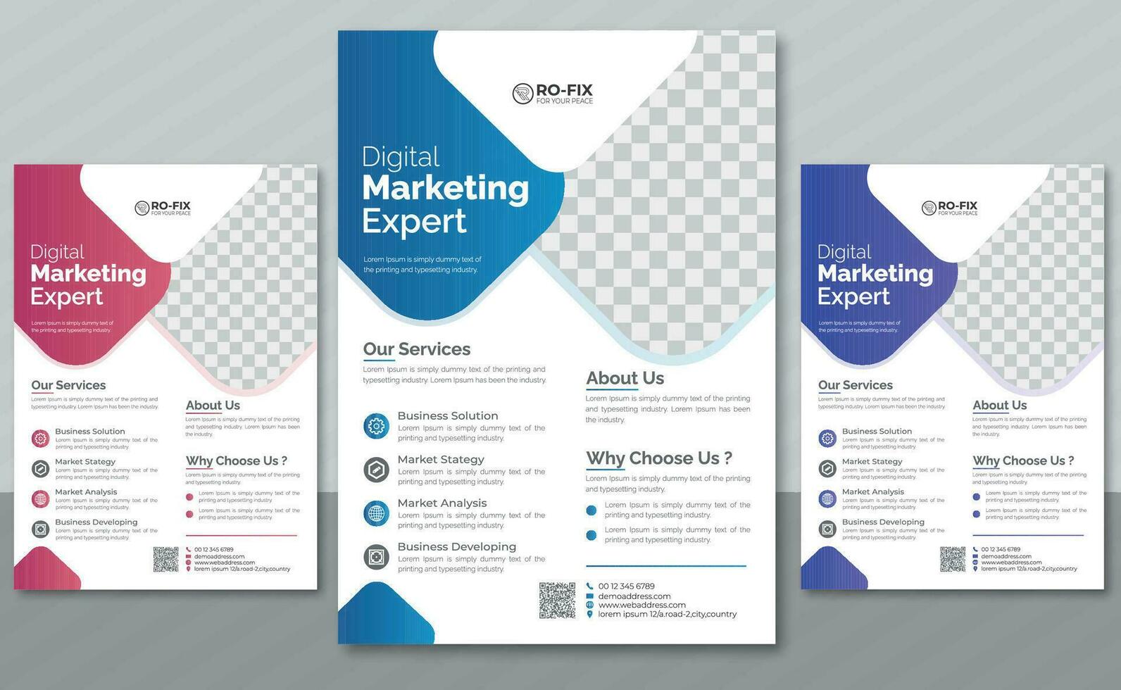 Modern Business Flyer Design For your company vector