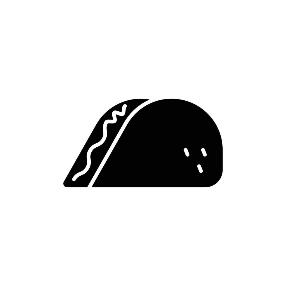 tacos icono. sólido icono vector