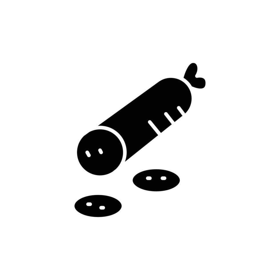 sausage icon. solid icon vector