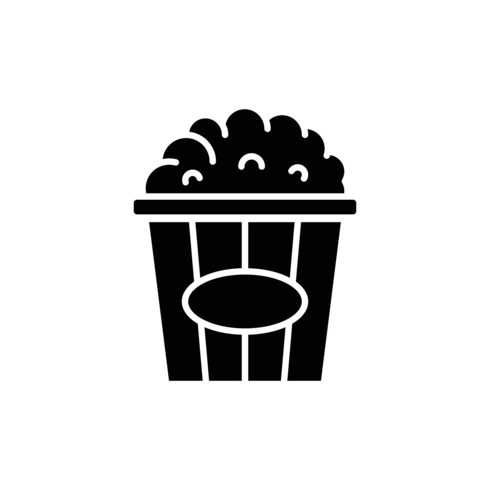 popcorn icon. solid icon vector