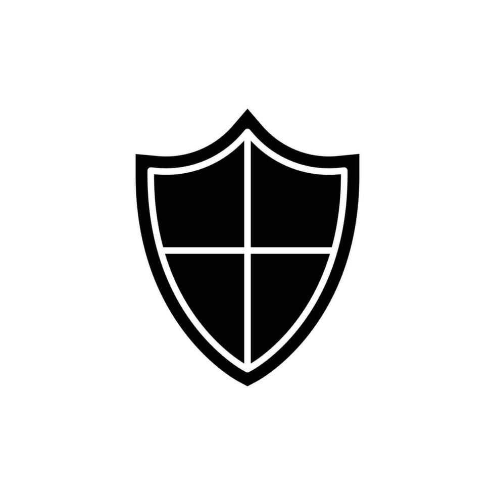 shield icon. solid icon vector