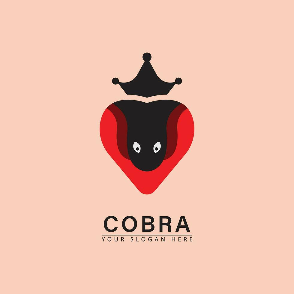 elegant king cobra logo icon. vector