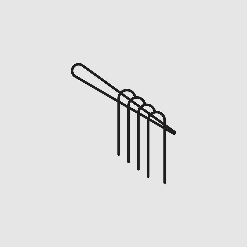 Noodles and chopsticks logo icon. vector