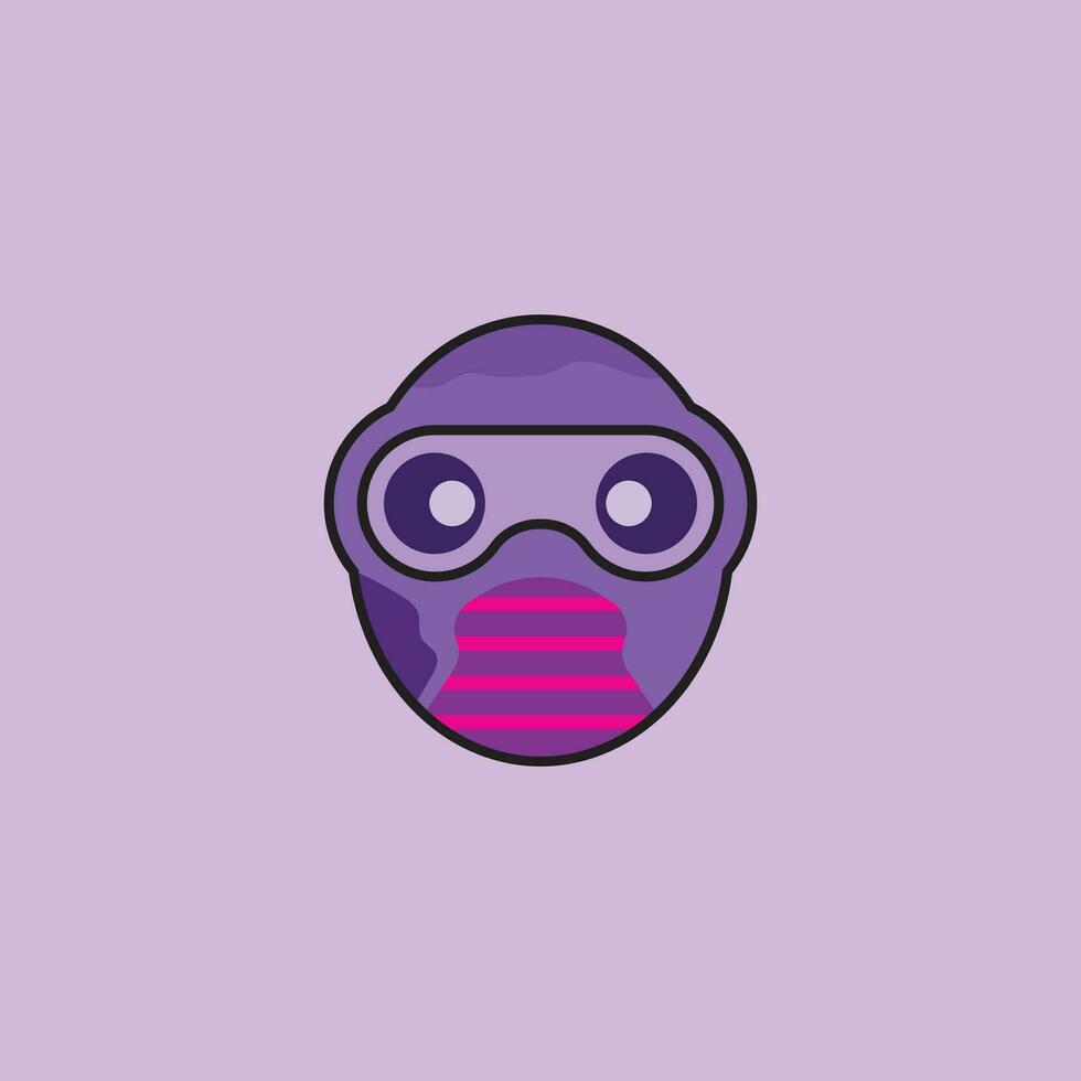 Secret mask icon logo. vector