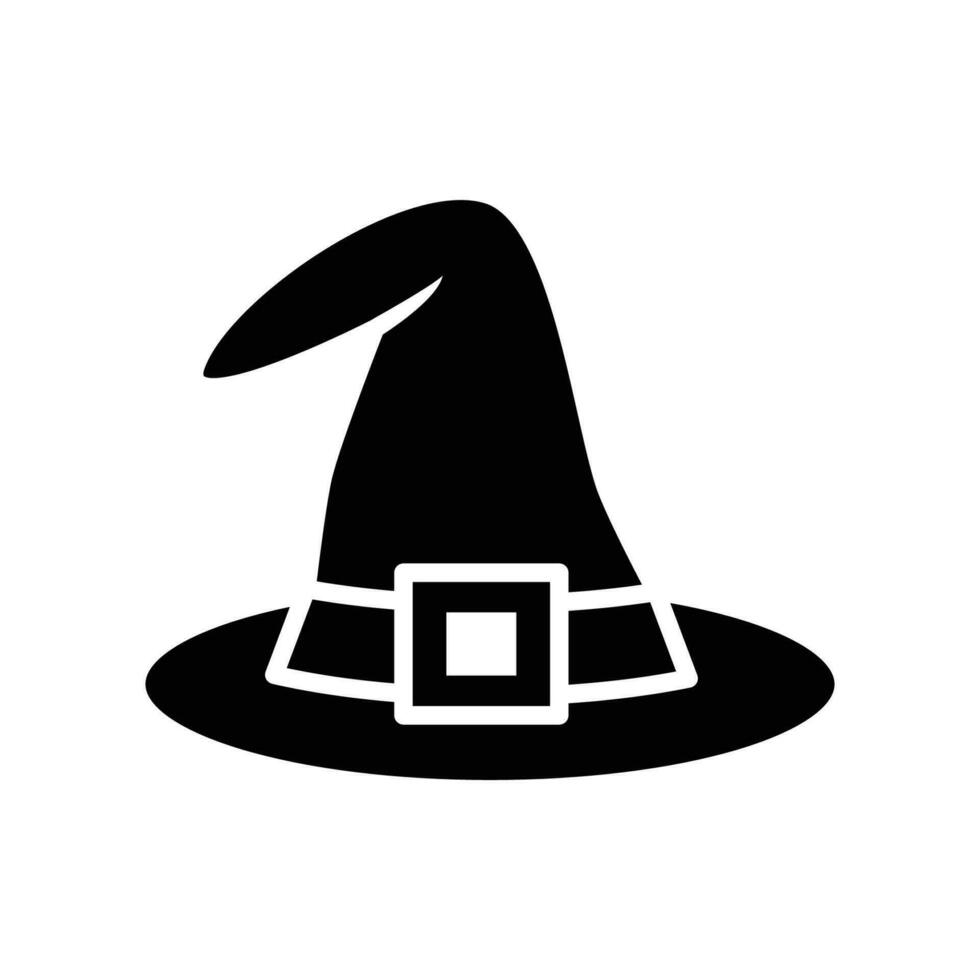 Víspera de Todos los Santos sombrero icono vector diseño modelo