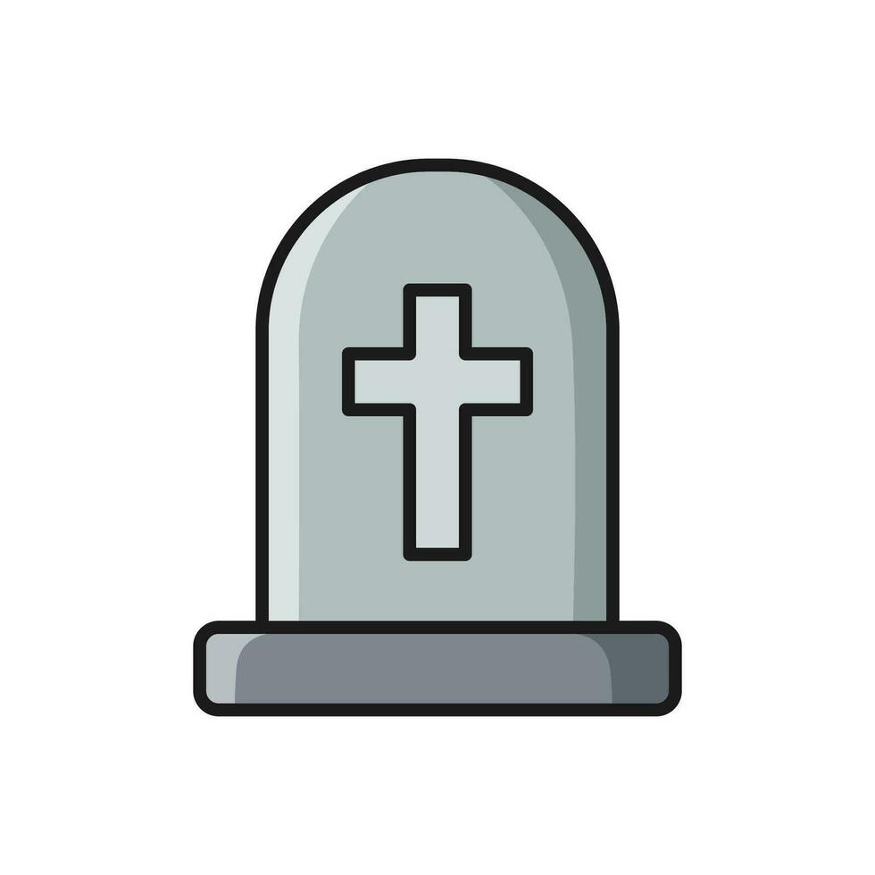 lápida sepulcral icono vector diseño modelo