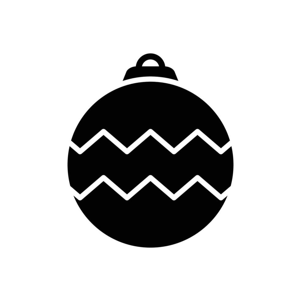 christmas ball - ornament icon vector design template in white background