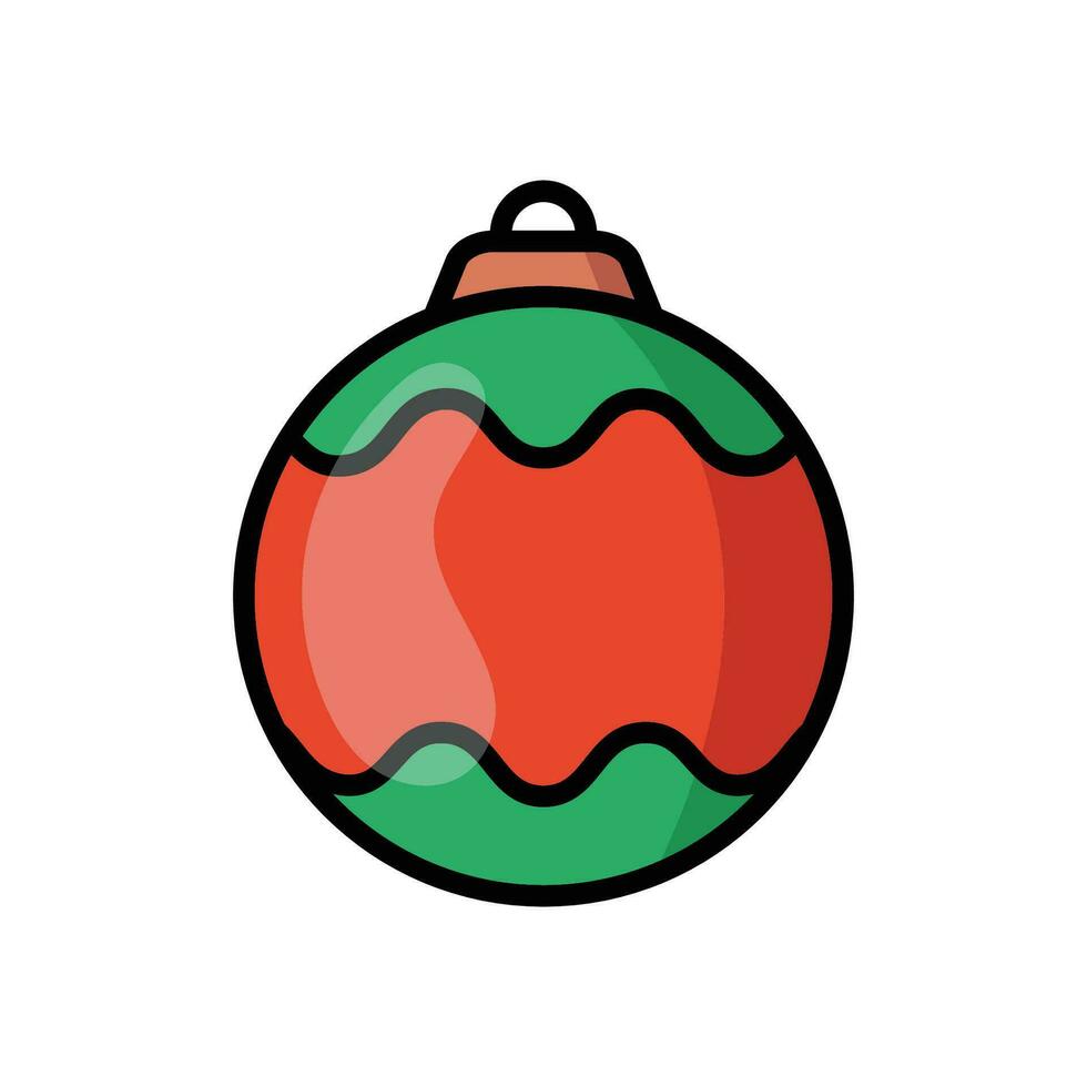 christmas ball - ornament icon vector design template in white background